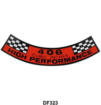 UNIVERSAL AIR CLEANER DECAL - 406 HIGH PERFORMANCE