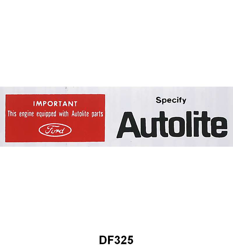 AUTOLITE REPLACEMENT PARTS DECAL - 68-72 ALL