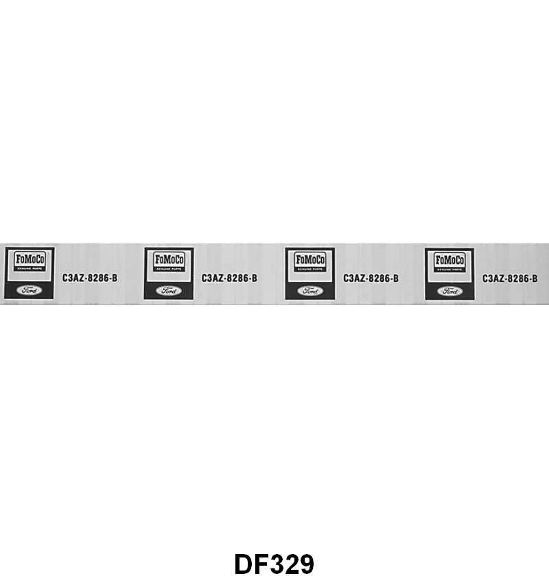 LOWER RADIATOR HOSE DECAL - 63-64 GALAXIE 352, 390, 427