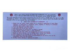 OWNERS MANUAL ENVELOPE - 63-66 GALAXIE & FAIRLANE 65-66 F-100/F-350