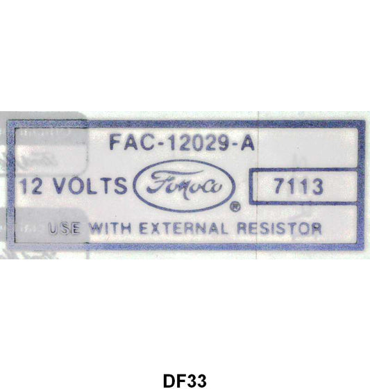 COIL DECAL - 56-64 ALL PASS, 56-64 F-100/F-350