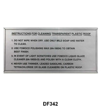 GLASS TOP GLOVE BOX DECAL - 55-56 PASSENGER
