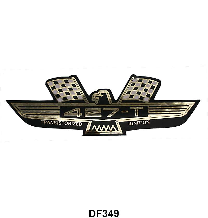 VALVE COVER DECAL - 63-64 GALAXIE 427 W/TRANSISTORIZED IGNITION