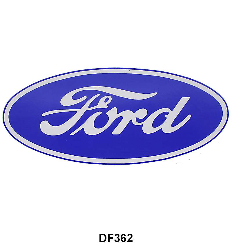 FORD OVAL DECAL WITH WHITE BACKGROUND - 6 1/2"