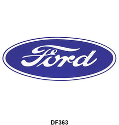 FORD OVAL DECAL WITH WHITE BACKGROUND - 9 1/2