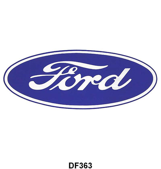 FORD OVAL DECAL WITH WHITE BACKGROUND - 9 1/2"