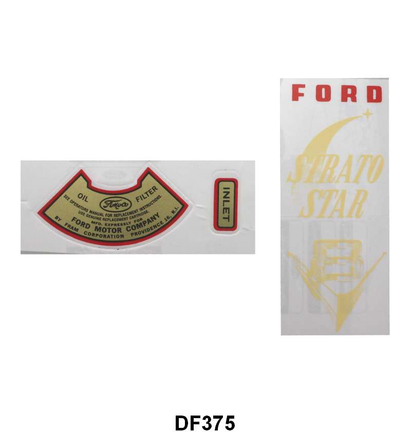 OIL FILTER DECAL - 52-53 PASS, 52-53 F-1/F-250 V8