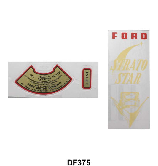 OIL FILTER DECAL - 52-53 PASS, 52-53 F-1/F-250 V8