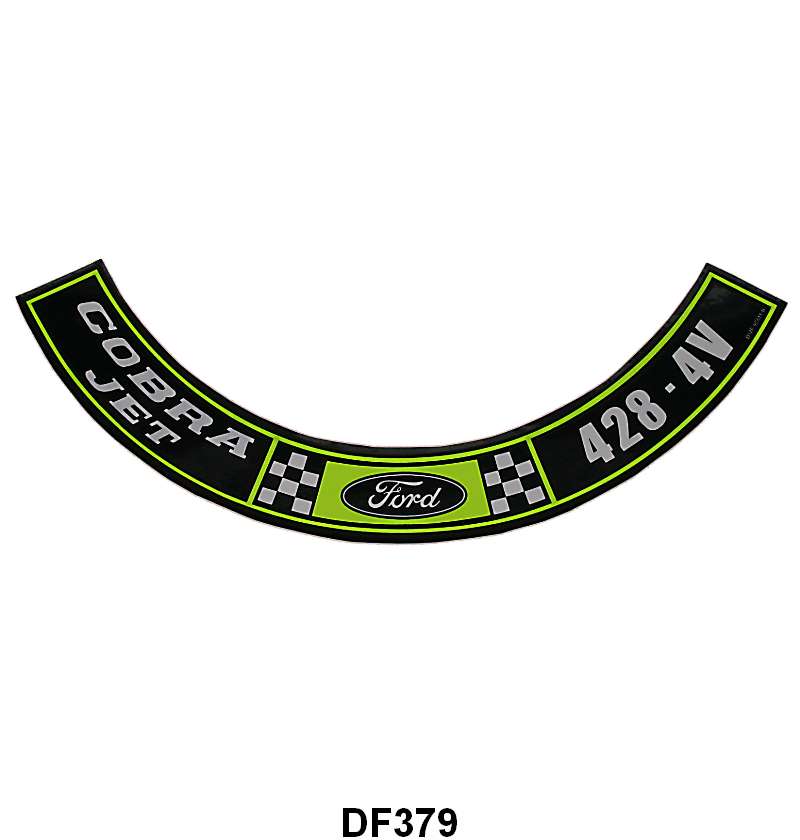 AIR CLEANER DECAL - 70 MUSTANG 428-4V COBRA JET