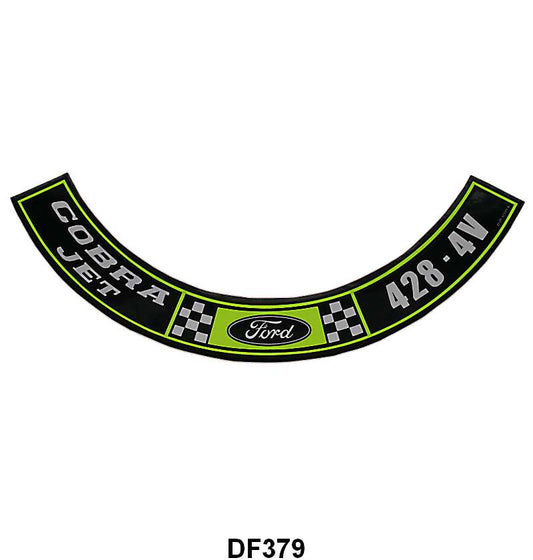 AIR CLEANER DECAL - 70 MUSTANG 428-4V COBRA JET