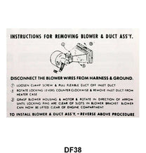 HEATER BOX INSTRUCTION DECAL - 55-56 PASSENGER
