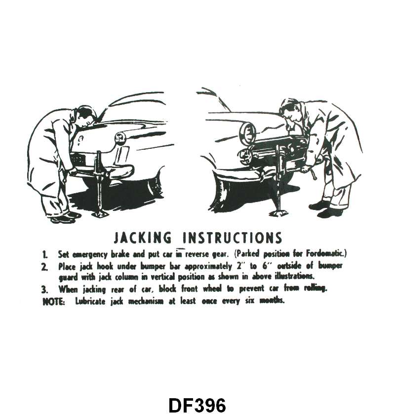 JACK INSTRUCTION DECAL - 52-53 PASSENGER