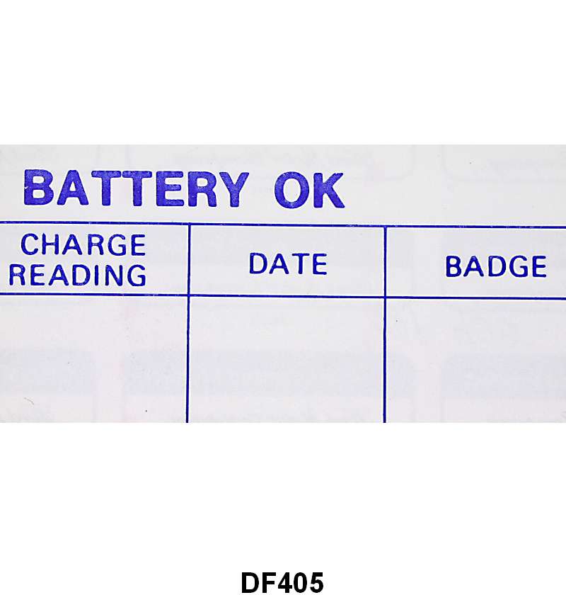 BATTERY "TEST OK" DECAL - 60-63 ALL PASS, 60-63 F-100/F-350