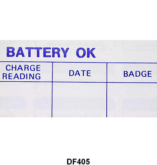 BATTERY "TEST OK" DECAL - 60-63 ALL PASS, 60-63 F-100/F-350