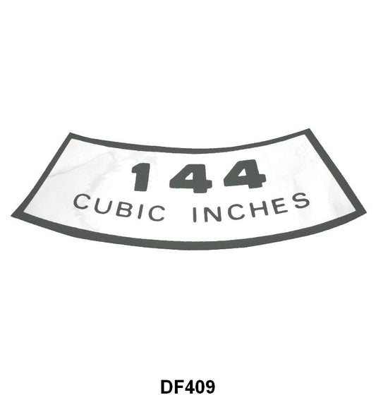 AIR CLEANER DECAL - 61-63 FALCON, RANCHERO 144 CID