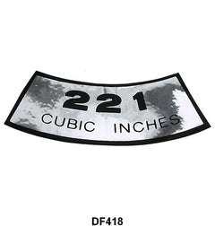 AIR CLEANER DECAL - 62-63 FAIRLANE 221