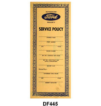 SERVICE POLICY - 54-55 PASSENGER