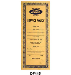 SERVICE POLICY - 54-55 PASSENGER