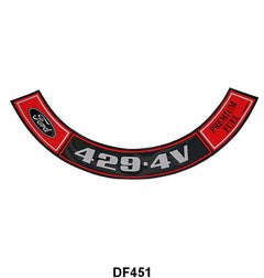 AIR CLEANER DECAL - 70-71 GALAXIE, 70 TORINO,RANCHERO, 429-4V