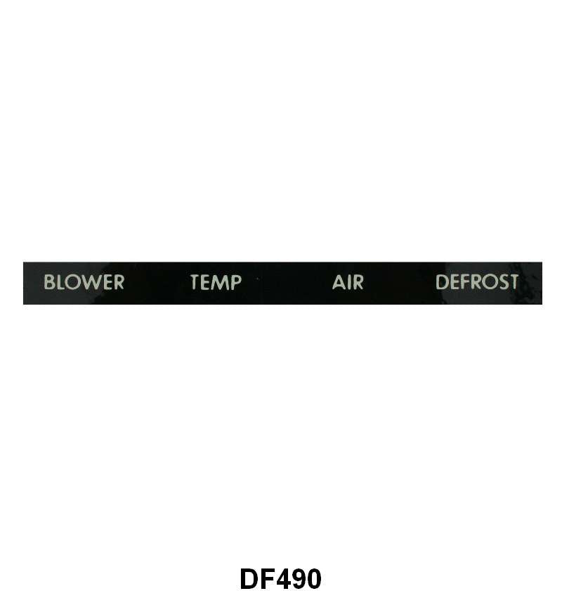 FRESH AIR HEATER CONTROL PANEL DECAL - 53-56 F-100/F-350