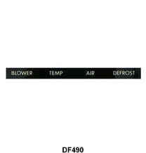 FRESH AIR HEATER CONTROL PANEL DECAL - 53-56 F-100/F-350