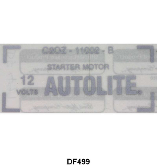 STARTER DECAL - 62-67 ALL PASS 221, 260, 289
