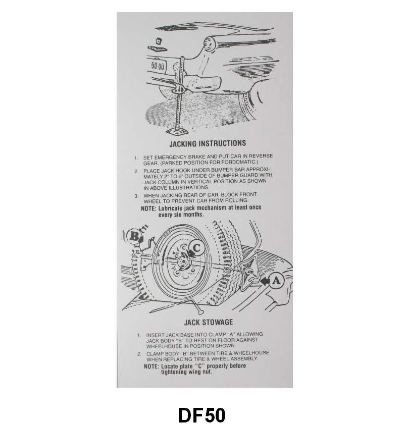 JACK INSTRUCTION DECAL - 54-56 PASSENGER