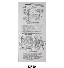 JACK INSTRUCTION DECAL - 54-56 PASSENGER