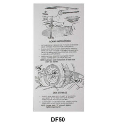 JACK INSTRUCTION DECAL - 54-56 PASSENGER