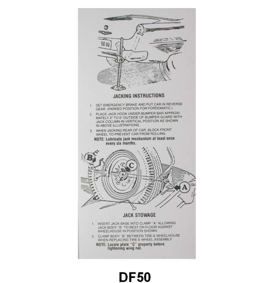 JACK INSTRUCTION DECAL - 54-56 PASSENGER