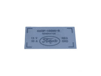 GENERATOR DECAL - 62-64 GALAXIE, FAIRLANE, FALCON, RANCHERO