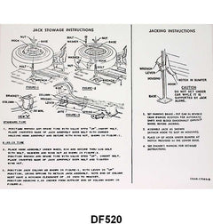 JACK INSTRUCTION/SPARE TIRE DECAL - 66 GALAXIE SEDAN/HARDTOP