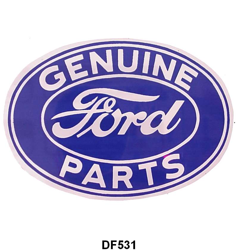 "GENUINE FORD PARTS" DECAL, 3" OVAL