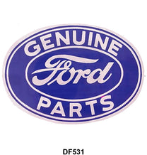 "GENUINE FORD PARTS" DECAL, 3" OVAL