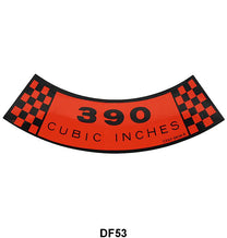 AIR CLEANER DECAL - 65-67 GALAXIE, 66-67 FAIRLANE, 390-2V