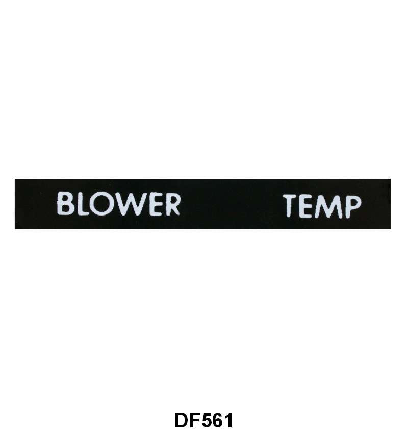 RECIRCULATING HEATER CONTROL PANEL DECAL - 53-56 F-100/F-350