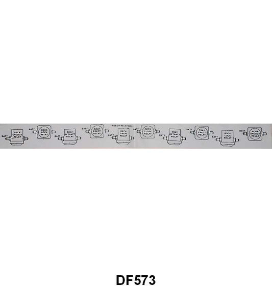 RETRACTABLE TOP SOLENOID LOCATION DECAL - 57-59 RETRACTABLE