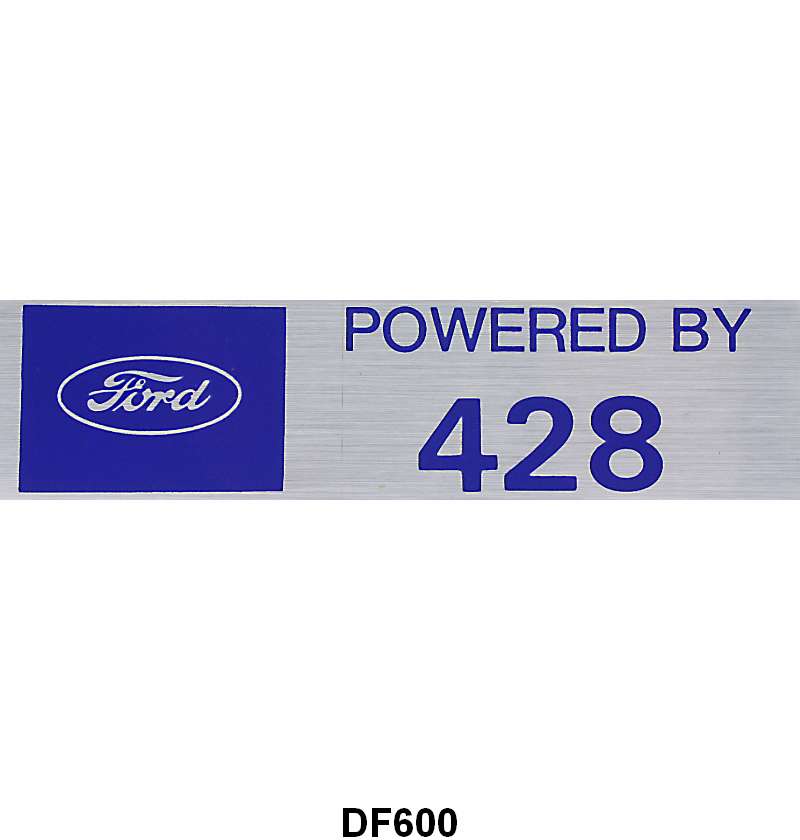 UNIVERSAL VALVE COVER DECALS - "POWERED BY 428"
