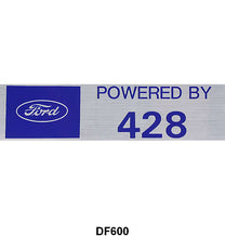 UNIVERSAL VALVE COVER DECALS - "POWERED BY 428"