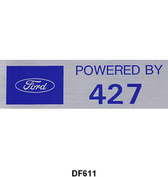 UNIVERSAL VALVE COVER DECALS - "POWERED BY 427"