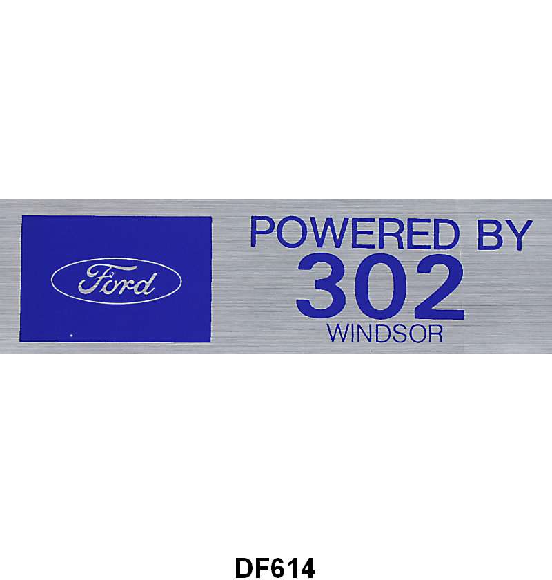 UNIVERSAL VALVE COVER DECALS "POWERED BY 302 WINDSOR"