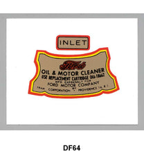 OIL FILTER DECAL - 39-51 PASS, 39-47 PU, 48-51 F-1/F-3