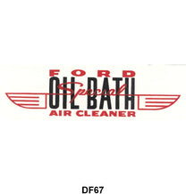 AIR CLEANER DECAL - 55-56 PASS V8 FRONT, OIL BATH