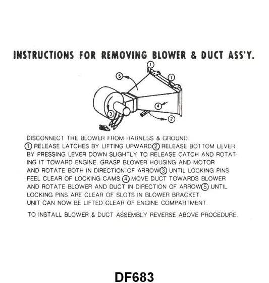 HEATER BOX INSTRUCTION DECAL - 52-54 PASSENGER