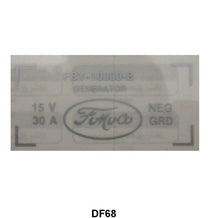 GENERATOR DECAL - 56 PASS, 56 F-100/F-350