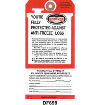 ANTI-FREEZE TAG - 64-66 ALL PASS 64-66 F-100/F-350
