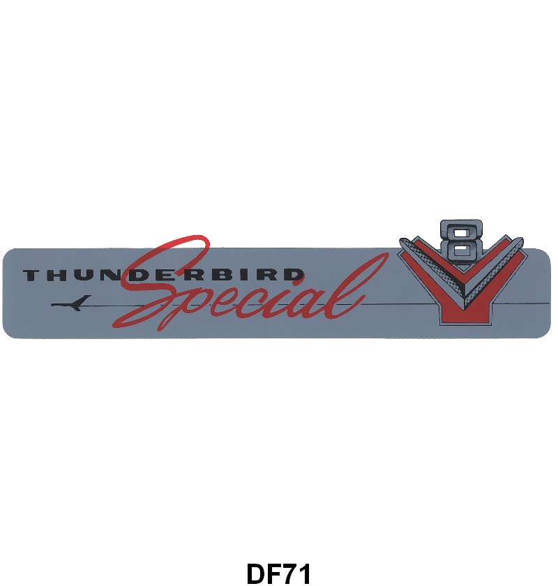 VALVE COVER DECALS - 57 PASS/RANCHERO 312 "THUNDERBIRD SPECIAL"