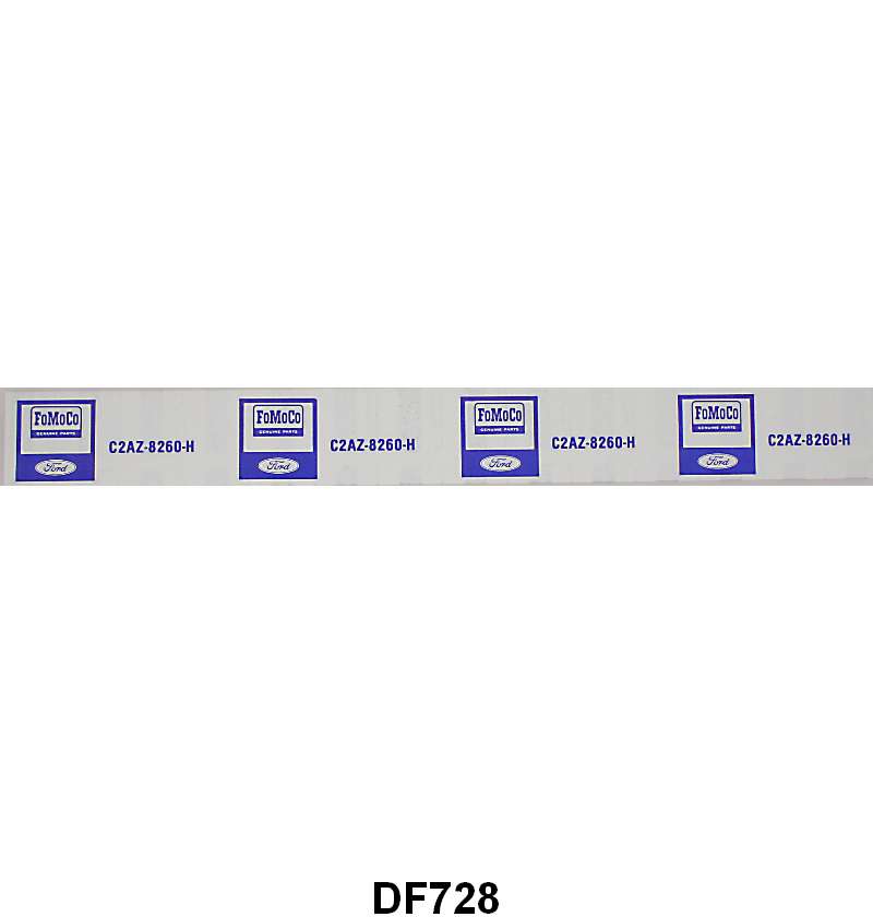 UPPER RADIATOR HOSE DECAL - 62-64 GALAXIE 352,390, 427