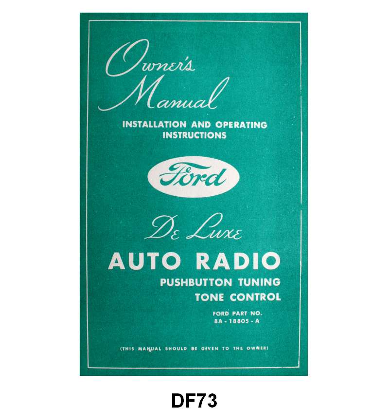 RADIO INSTRUCTION MANUAL - 49 DELUXE PASS WITH 5 BUTTON RADIO