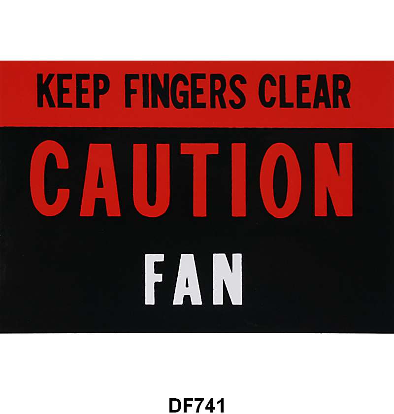CAUTION FAN DECAL - 64 GALAXIE